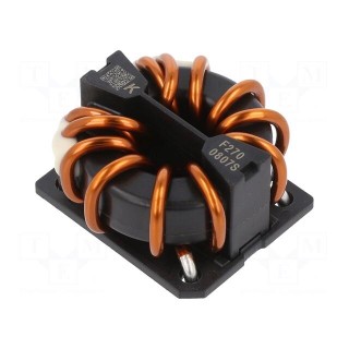 Inductor: wire with current compensation | THT | 400uH | 1.18mΩ