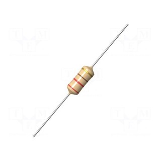 Inductor: wire | THT | 1000uH | 400mA | 4.2Ω | Ø6x16mm | ±5% | Leads: axial