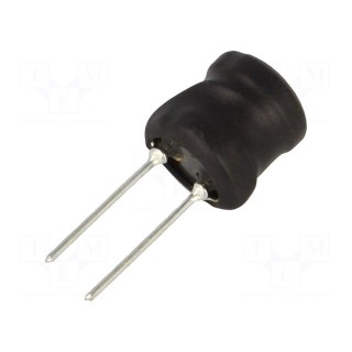 Inductor: wire | THT | 100uH | Ioper: 2.5A | 150mΩ | ±10% | Ø11.5x11.5mm
