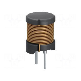 Inductor: wire | THT | 820uH | 360mA | 1.56Ω | ±10% | Ø9.5x10.5mm | 1kHz