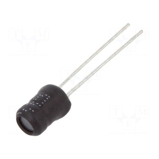 Inductor: wire | THT | 10uH | Ioper: 1.6A | 100.48mΩ | ±10% | Ø5.5x7.5mm