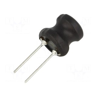 Inductor: wire | THT | 10uH | Ioper: 5.5A | 26mΩ | ±10% | Ø11.5x11.5mm