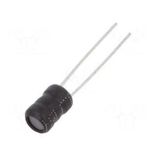 Inductor: wire | THT | 2.2mH | Ioper: 100mA | 16.84Ω | ±10% | Ø5.5x7.5mm