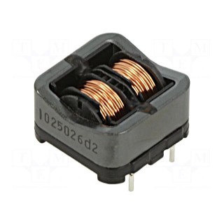 Inductor: wire | THT | 25mH | 1A | 360mΩ | -25÷120°C | 250VAC