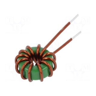 Inductor: wire | THT | 4uH | 5A | 12uΩ | -25÷105°C