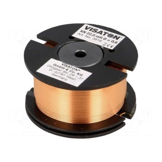 Inductor: coil | 22mH | 5.2Ω | Ø: 55mm | H: 30mm | Øcore: 0.6mm
