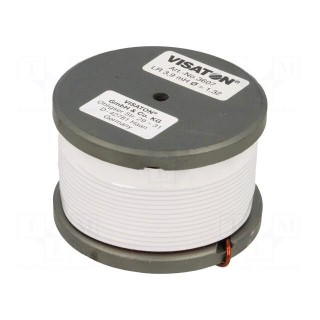 Inductor: coil | 3.9mH | 0.28Ω | 11.5A | Ø: 56mm | H: 36mm | Øcore: 1.3mm