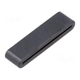 Core: ferrite | for flat cable | A: 32mm | B: 28mm | C: 5mm | D: 8mm | 300MHz