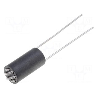 Inductor: ferrite | Number of coil turns: 4 | Imp.@ 25MHz: 754Ω