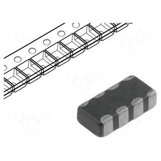Ferrite: bead | array | Imp.@ 100MHz: 1000Ω | Mounting: SMD | 50mA