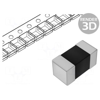 Ferrite: bead | Imp.@ 100MHz: 120Ω | Mounting: SMD | 500mA | Case: 0402