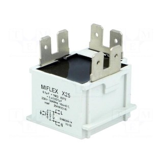 Filter: anti-interference | 250VAC | Cx: 0.1uF | Cy: 27nF | 16A