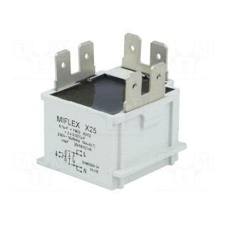 Filter: anti-interference | 250VAC | Cx: 0.1uF | Cy: 27nF | 16A