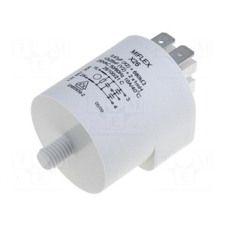 Filter: anti-interference | mains | 250VAC | Cx: 0.47uF | Cy: 25nF | 1mH