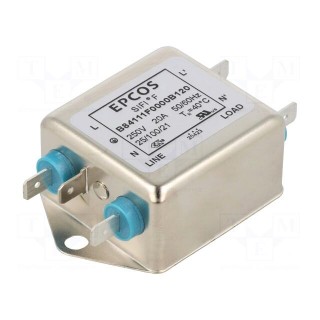 Filter: anti-interference | single-phase | 250VAC | Ioper.max: 20A