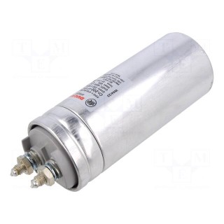 Capacitor: polypropylene | one phase | 200uF | ±5% | Leads: M10 screws