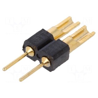 Adapter | pin strips | PIN: 2 | straight | 2.54mm | THT,soldering | 1x2