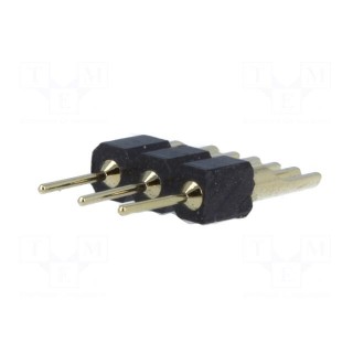Adapter | pin strips | PIN: 3 | straight | 2.54mm | soldering,THT | 1x3