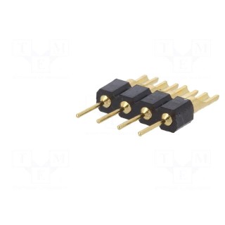 Adapter | pin strips | PIN: 4 | straight | 2.54mm | soldering,THT | 1x4