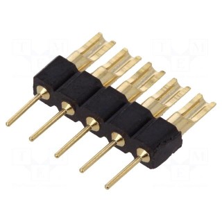 Adapter | pin strips | PIN: 5 | straight | 2.54mm | THT,soldering | 1x5