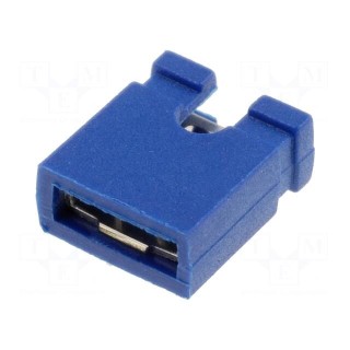 Jumper | pin strips | female | open | 2.54mm | 1x2 | blue