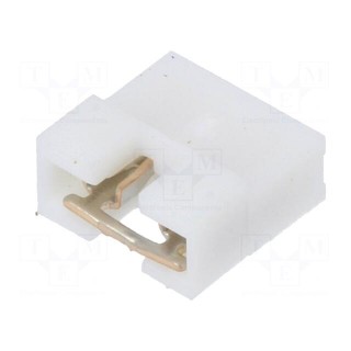 Jumper | pin strips | female | open | 2.54mm | 1x2 | gold-plated | white