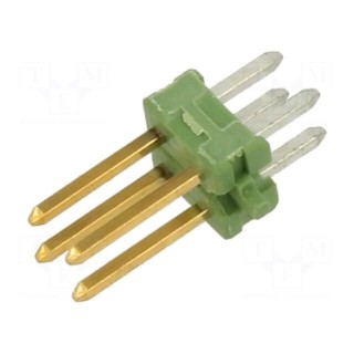 Pin header | pin strips | AMPMODU | male | PIN: 4 | straight | 2.54mm | THT