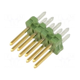 Pin header | pin strips | AMPMODU | male | PIN: 8 | straight | 2.54mm | THT