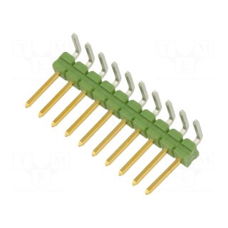 Pin header | pin strips | AMPMODU MOD II | male | PIN: 10 | angled 90°