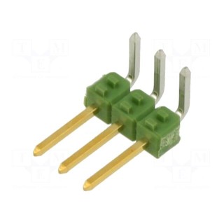 Pin header | pin strips | AMPMODU MOD II | male | PIN: 3 | angled 90°