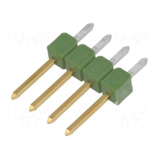 Pin header | pin strips | male | PIN: 4 | straight | 2.54mm | THT | 2x2