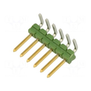 Pin header | pin strips | AMPMODU MOD II | male | PIN: 6 | angled 90°