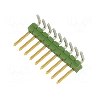 Pin header | pin strips | AMPMODU MOD II | male | PIN: 9 | angled 90°
