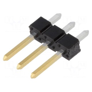 Pin header | pin strips | BERGSTIK II | male | PIN: 3 | straight | 2.54mm