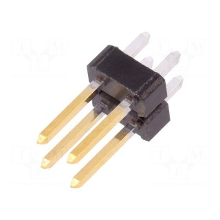 Pin header | pin strips | BERGSTIK II | male | PIN: 4 | straight | 2.54mm