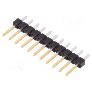 Pin header | pin strips | BERGSTIK | male | PIN: 11 | straight | 2.54mm