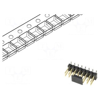 Pin header | pin strips | BERGSTIK | male | PIN: 16 | vertical | 2.54mm