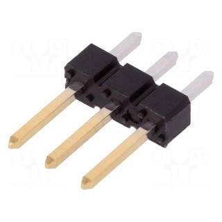 Pin header | pin strips | BERGSTIK | male | PIN: 3 | straight | 2.54mm
