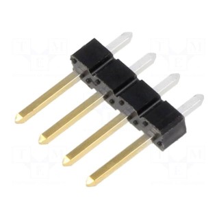 Pin header | pin strips | BERGSTIK | male | PIN: 4 | straight | 2.54mm