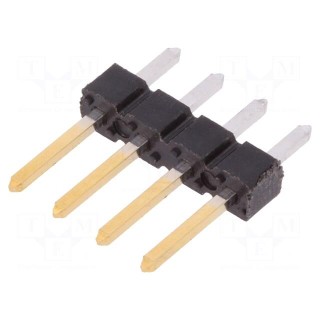 Pin header | pin strips | BERGSTIK | male | PIN: 4 | straight | 2.54mm