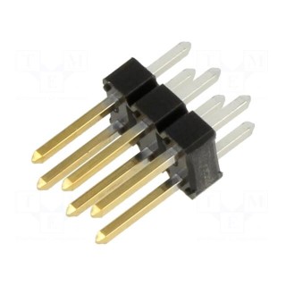 Pin header | pin strips | BERGSTIK | male | PIN: 6 | straight | 2.54mm