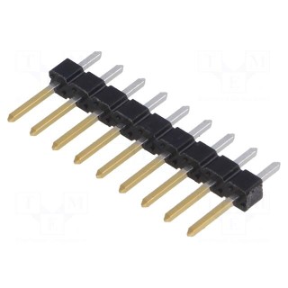 Pin header | pin strips | BERGSTIK | male | PIN: 9 | straight | 2.54mm