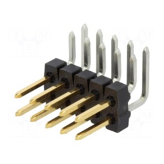 Pin header | pin strips | C-Grid III | male | PIN: 10 | angled 90° | THT