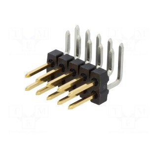 Pin header | pin strips | C-Grid III | male | PIN: 10 | angled 90° | THT