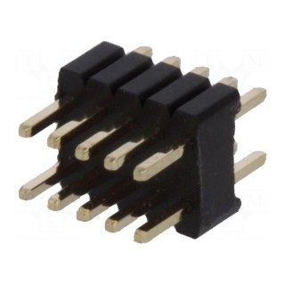 Pin header | pin strips | male | PIN: 10 | straight | 1.27mm | THT | 2x5