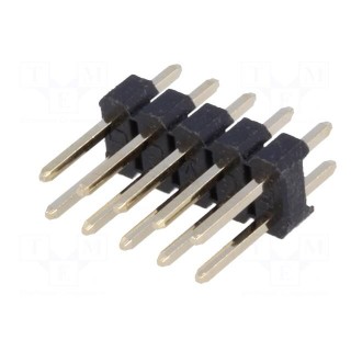 Pin header | pin strips | male | PIN: 10 | straight | 2.54mm | THT | 2x5