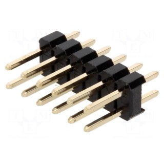 Pin header | pin strips | male | PIN: 12 | straight | 2.54mm | THT | 2x6
