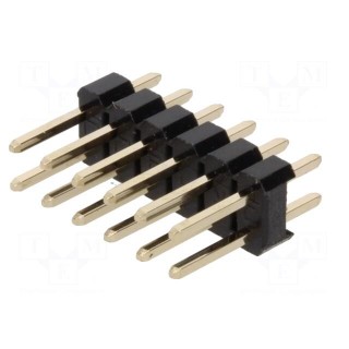 Pin header | pin strips | male | PIN: 12 | straight | 2.54mm | THT | 2x6