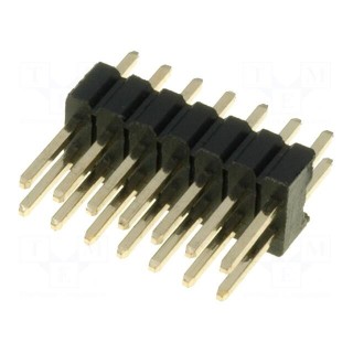 Pin header | pin strips | male | PIN: 14 | straight | 1.27mm | THT | 2x7