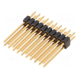 Pin header | pin strips | male | PIN: 20 | straight | 1.27mm | THT | 2x10